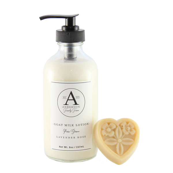 Goat Milk Lotion Lavender Rose and Soap - Anderson Family Farm